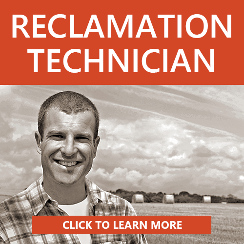 Photo of a man in a hay field with text.