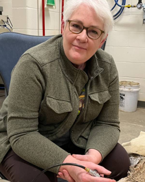 Trissa Ford working in the lab.