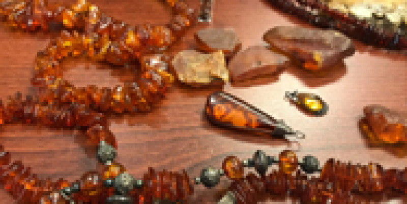 Raw and polished amber