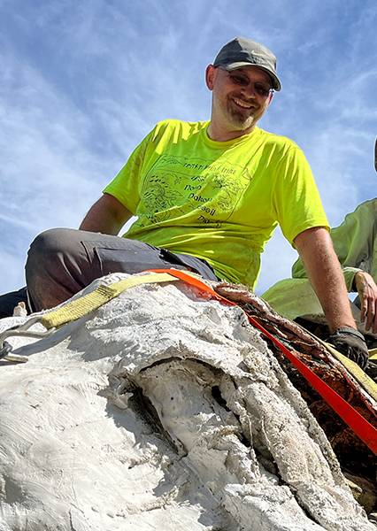 Clint after successfully flipping a giant jacket
