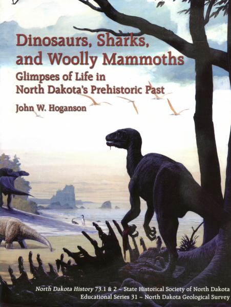 Coastal scene with Dromaeosaur standing over a carcass