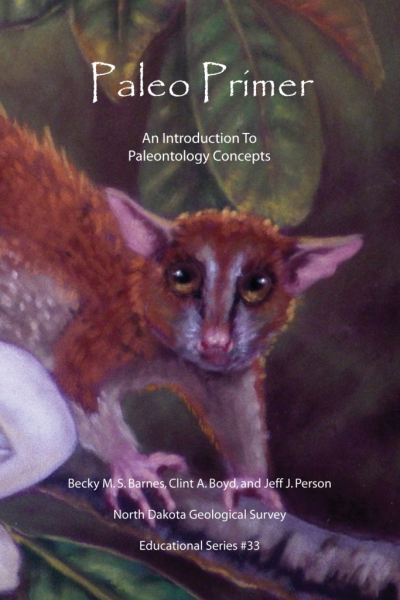 Prehistoric mammal on a branch