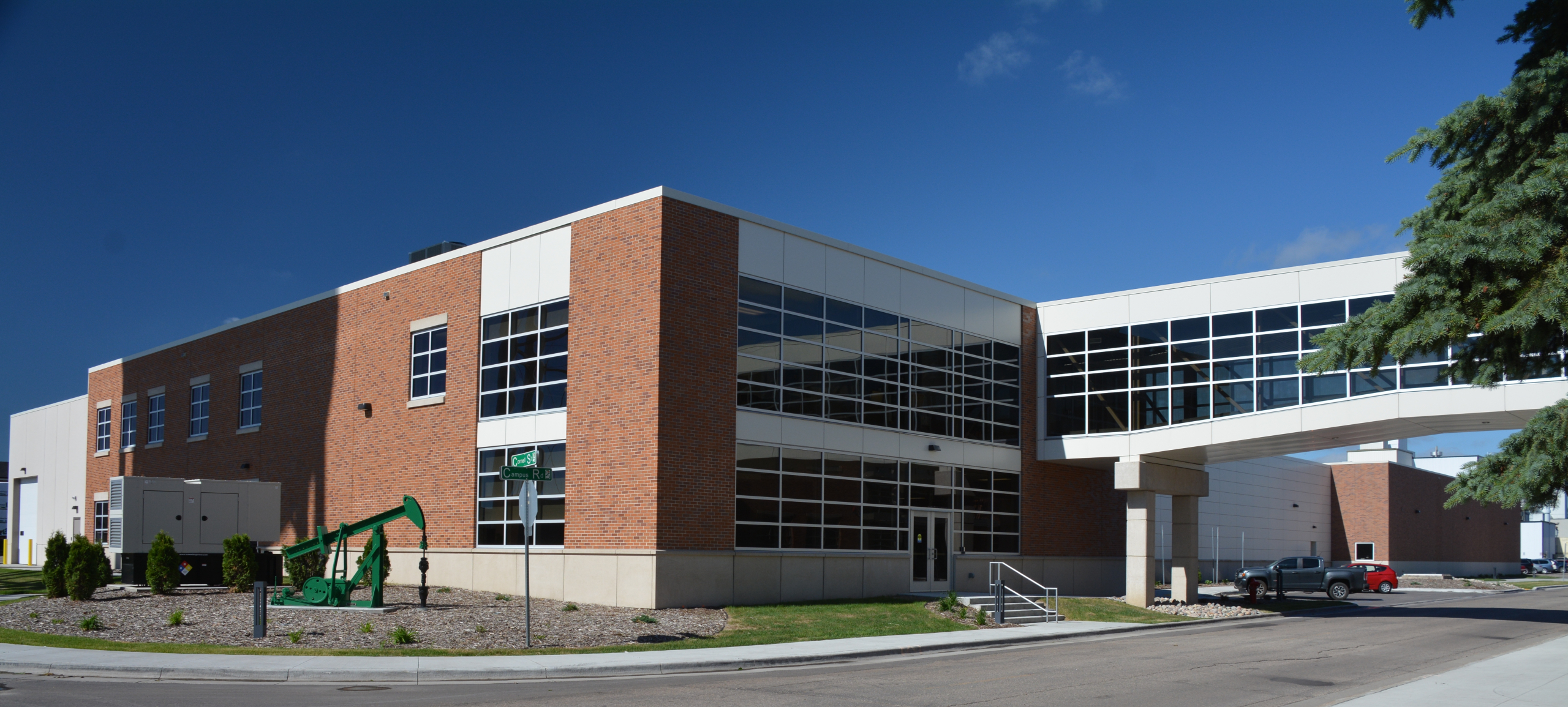 exterior photo of current day Wilson M. Laird Core & Sample Library in Grand Forks, ND