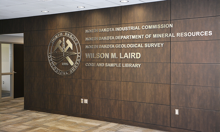 Wilson M. Laird Core & Sample Library lobby