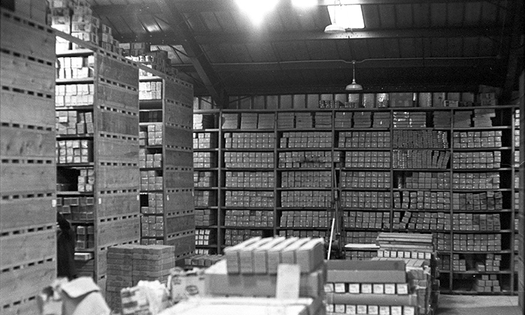 old photo of Wilson M. Laird Core & Sample Library warehouse