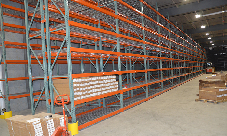 Wilson M. Laird Core & Sample Library warehouse shelves