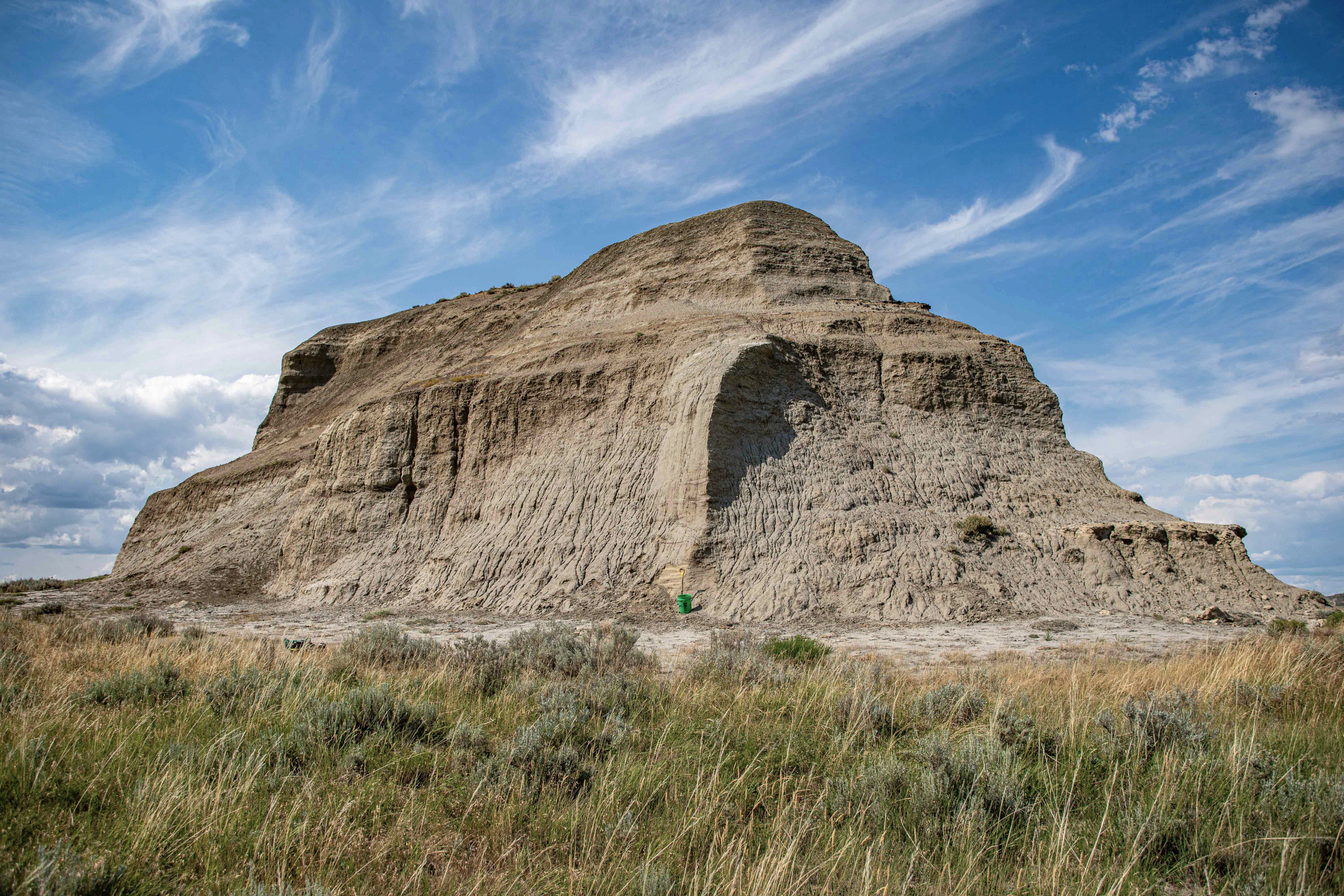 A large sandstone and mudstone formation.