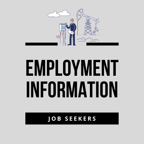 Graphic with Employment Information typed.