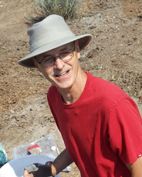 Dale working at the Bismarck dinosaur site