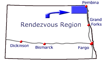 Location of the Rendezvous Region in North Dakota