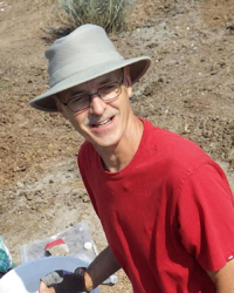 Dale working at the Bismarck dinosaur site