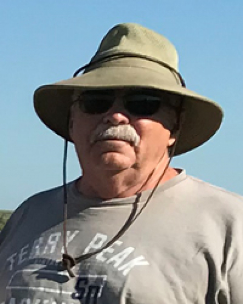Bruce getting ready to dig at the Medora site