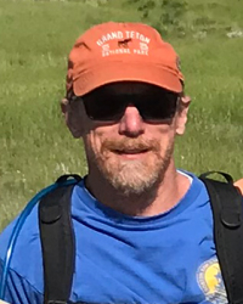 David ready to hike the badlands