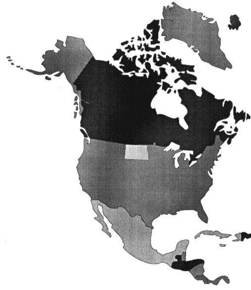 Figure 1. North Dakota is located in the exact center of North America. 