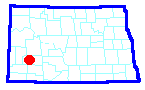 Map showing location of clay swelling