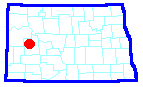 Location Map Arikaree caprock of the Killdeer Mountains 